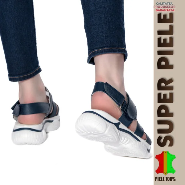 Sandali in vera pelle |BARONA| con una suola spessa