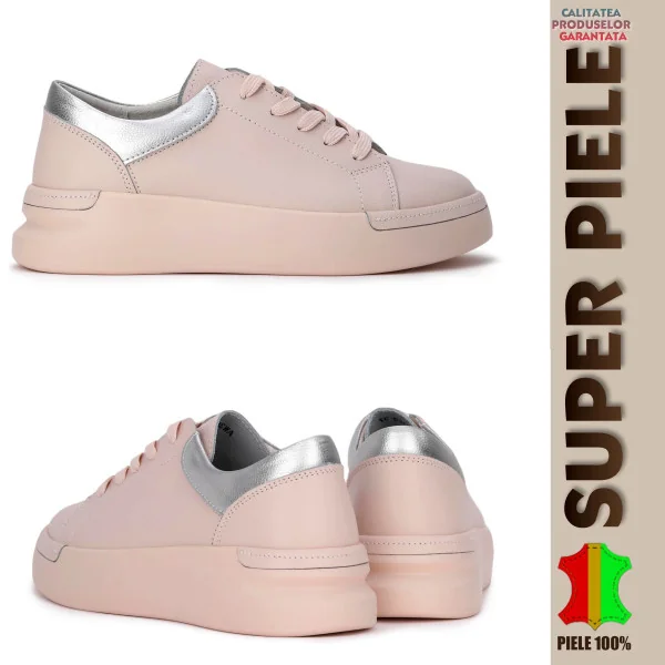 CHAUSSURES DÉCONTRACTÉES Rose |ZARAVA|-CUIR NATUREL