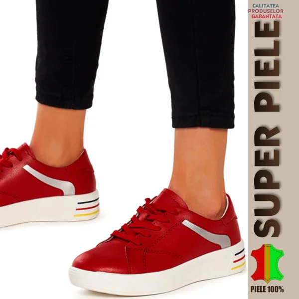 zapatos deportivos casualesZapatillas deportivas casuales de mujer en piel natural |TREYO|-5 colores