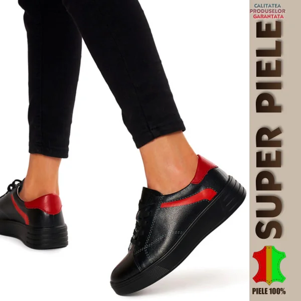 zapatos deportivos casualesZapatillas deportivas casuales de mujer en piel natural |TREYO|-5 colores