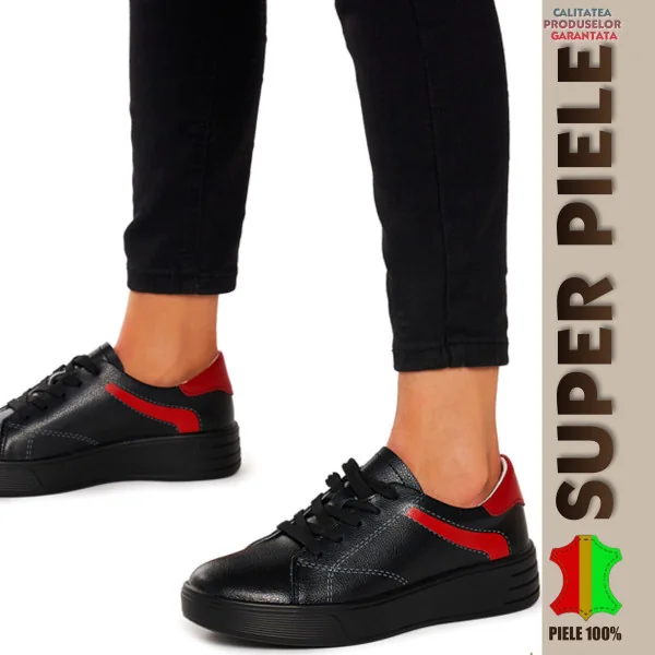zapatos deportivos casualesZapatillas deportivas casuales de mujer en piel natural |TREYO|-5 colores