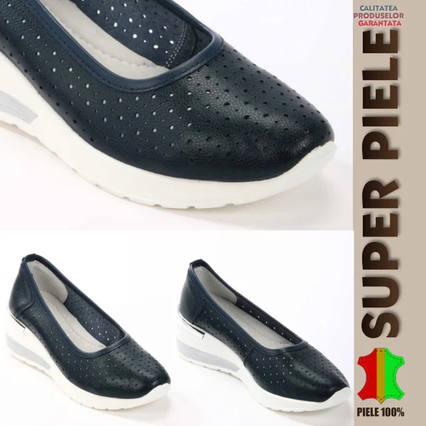 Ležerne cipele |Grace| s platformom - prirodna koža