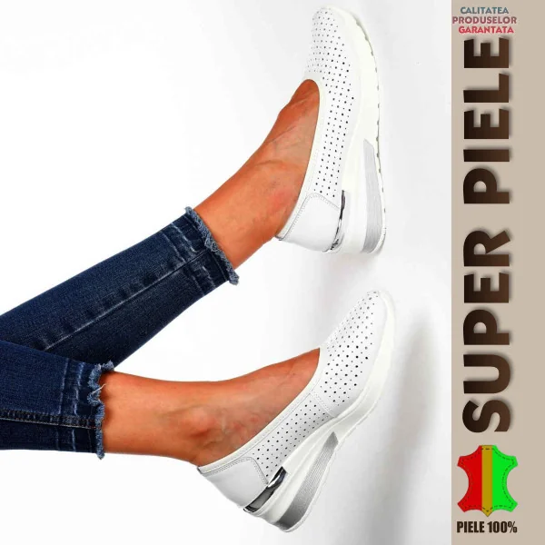 Tienda online de zapatos de piel auténtica para mujer.Zapatos Casuales |Grace| con plataforma - piel natural