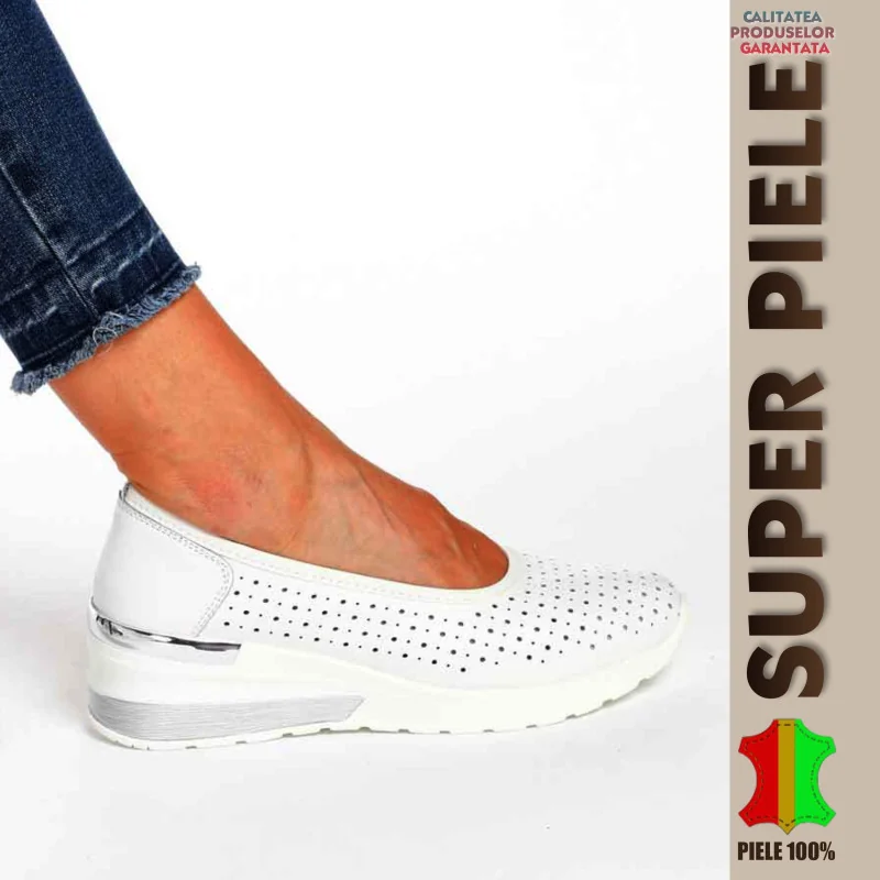 Tienda online de zapatos de piel auténtica para mujer.Zapatos Casuales |Grace| con plataforma - piel natural
