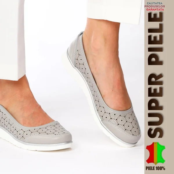 Balerini-MocasiniAvslappnade loafers i naturlig mocka - Blå-|ROJA|