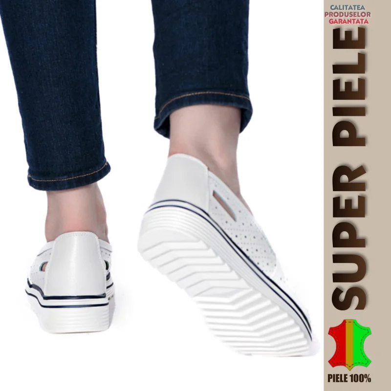Balerini DAMA |Ava| cu platforma-PIELE NATURALA