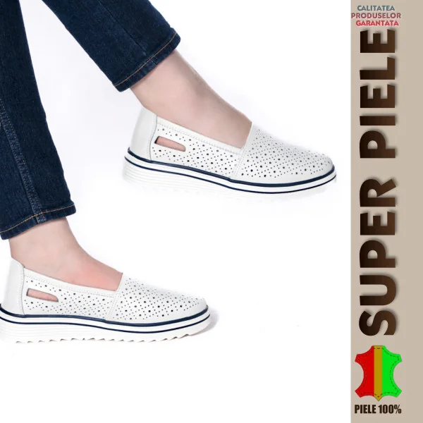 Balerini DAMA |Ava| cu platforma-PIELE NATURALA