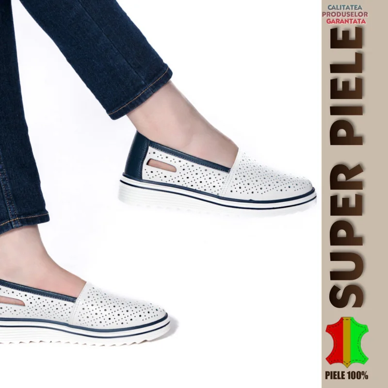 Balerini DAMA |Ava| cu platforma-PIELE NATURALA