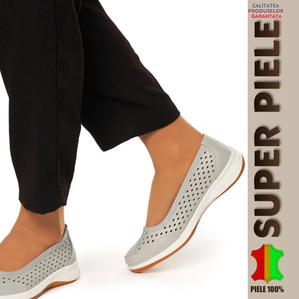 BALLERINES POUR FEMMES |Ximena| SEMELLE FLEXIBLE - CUIR NATUREL