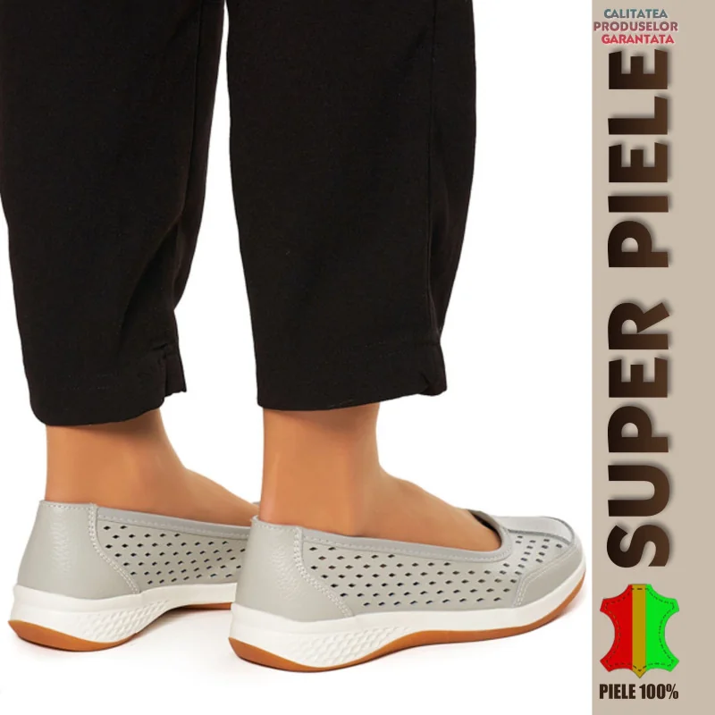 BALLERINES POUR FEMMES |Ximena| SEMELLE FLEXIBLE - CUIR NATUREL