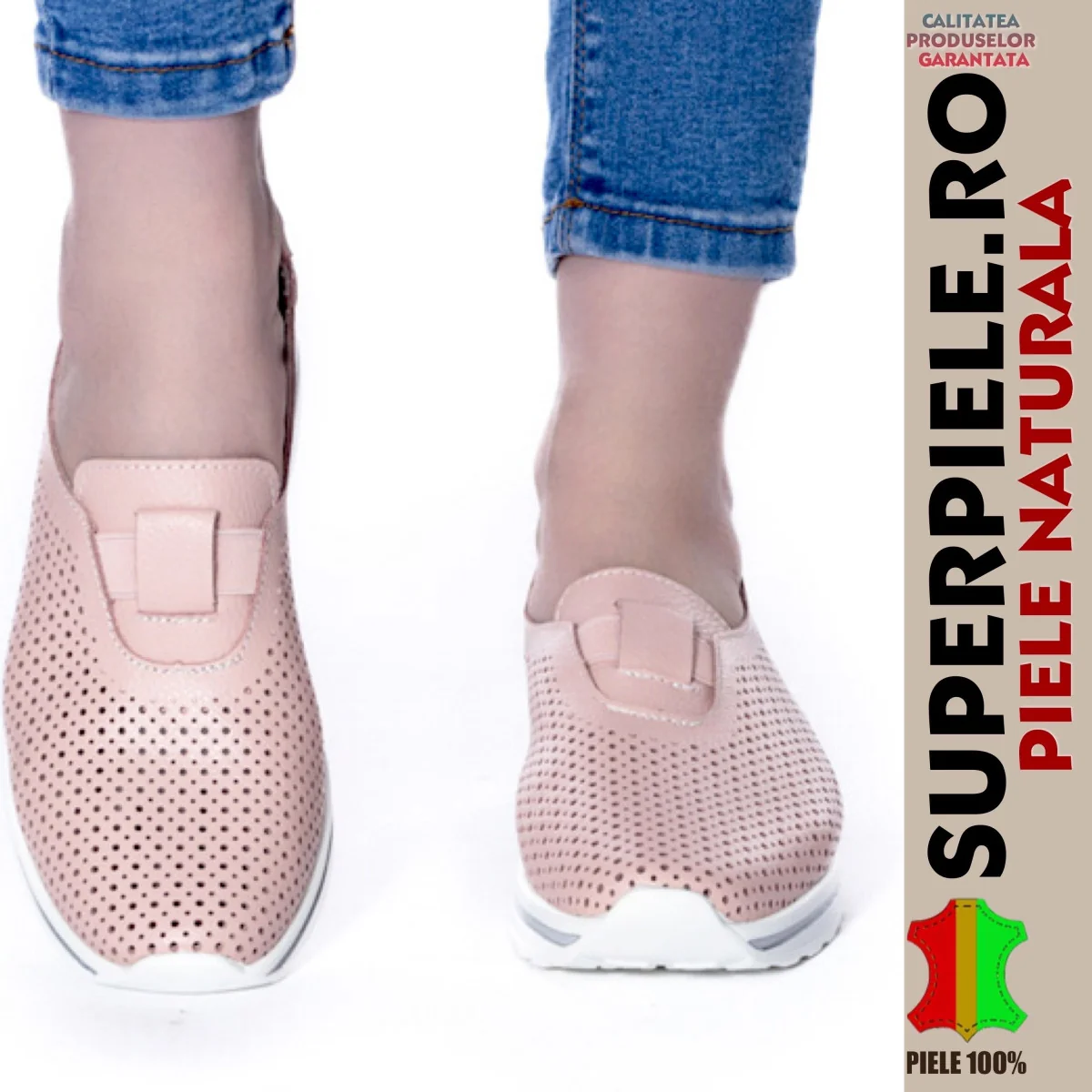 internetska trgovina za ženske cipele od prave kožeLEŽERNE CIPELE OD PERFORIRANE KOŽE |FATEN| SLIP-ON