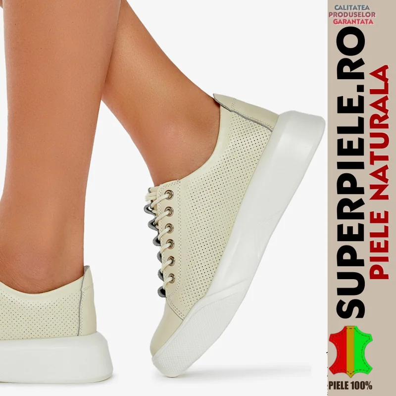 Superpiele - Magazin Online de Încăltăminte-Genti din Piele NaturalăFritidsskor i naturläder, tjock sula med snören-|GADA|
