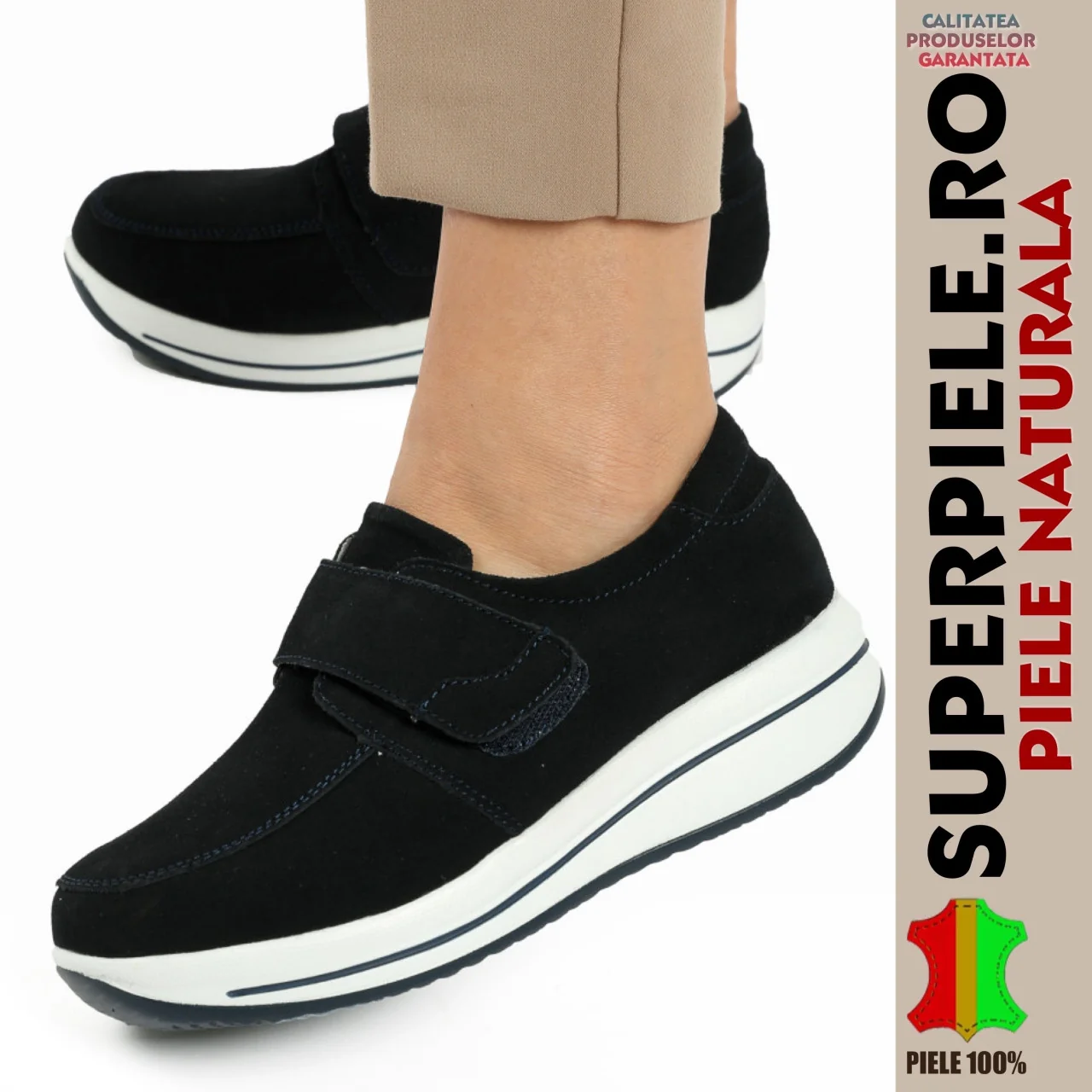 Tienda online de zapatos de piel auténtica para mujer.Mocasines de mujer blancos, piel natural, con plataforma y cordones - |ZAVRA|