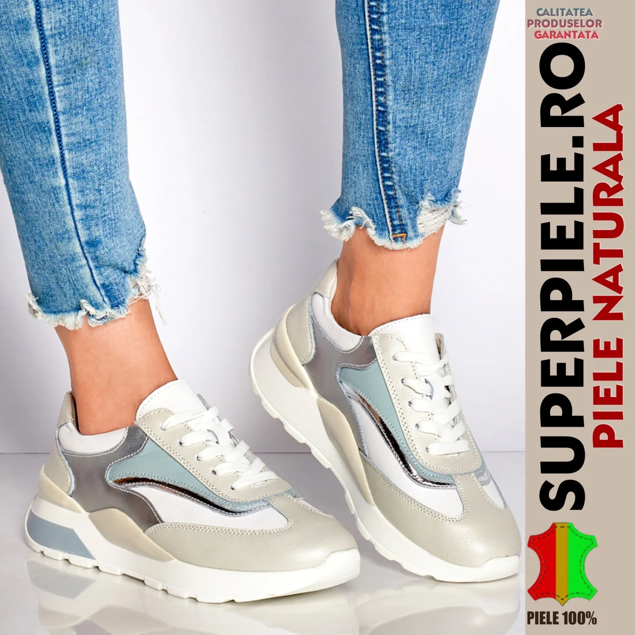 Baskets mode femme à semelles épaisses multicolores et lacets-|SALMA| 2023