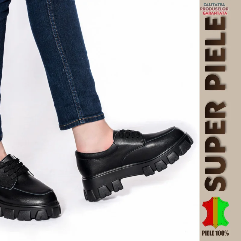 Chaussures noires pour femmes | Simona | - CUIR NATUREL